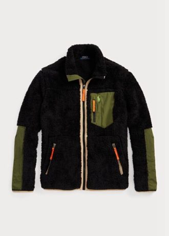 Jaquetas híbridas corta-vento Ralph Lauren masculinas pretas