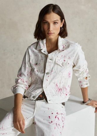 Jaquetas jeans Trucker Ralph Lauren Pink Pony Pink Pony para mulheres brancas