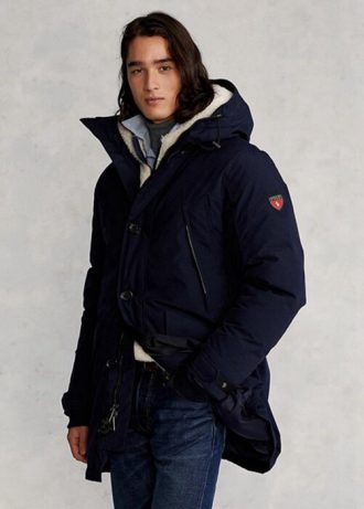 Jaquetas Parka Ralph Lauren Impermeáveis  Masculinas Azul Marinho