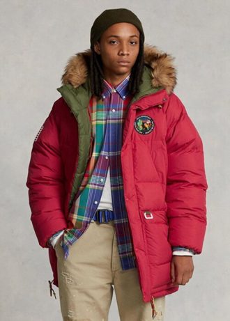 Jaquetas Parka Reversíveis Ralph Lauren Masculinas Vermelhas