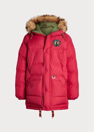 Jaquetas Parka Reversíveis Ralph Lauren Masculinas Vermelhas
