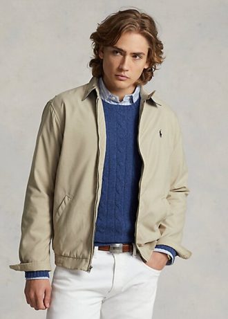 Jaquetas Ralph Lauren Bi-Swing masculinas cáqui