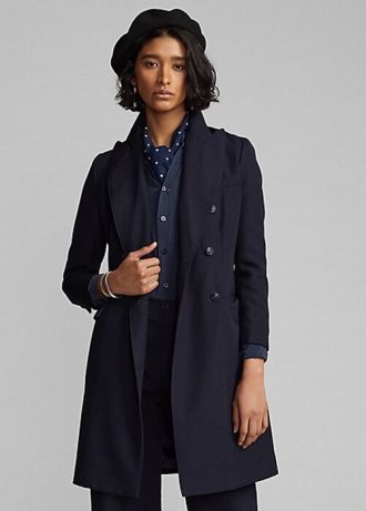 Jaquetas Ralph Lauren de lã sarja azul marinho femininas
