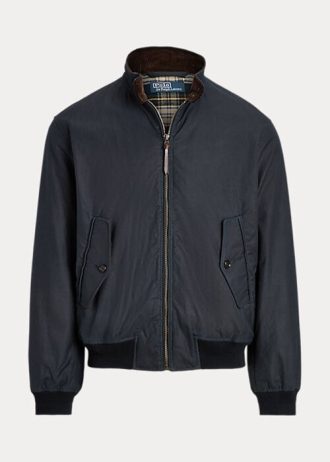 Jaquetas Ralph Lauren de oleado masculinas azul-marinho