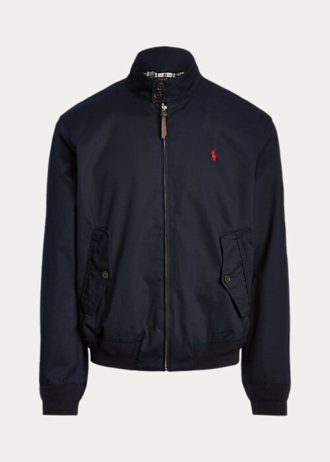 Jaquetas Ralph Lauren de sarja de algodão azul marinho masculinas