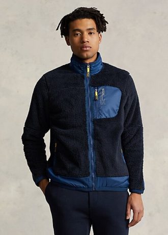 Jaquetas Ralph Lauren Fleece Pile Fleece Masculinas Azul Marinho