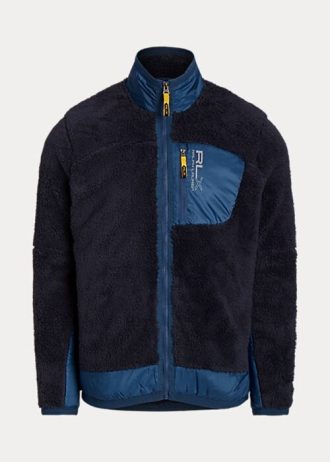 Jaquetas Ralph Lauren Fleece Pile Fleece Masculinas Azul Marinho