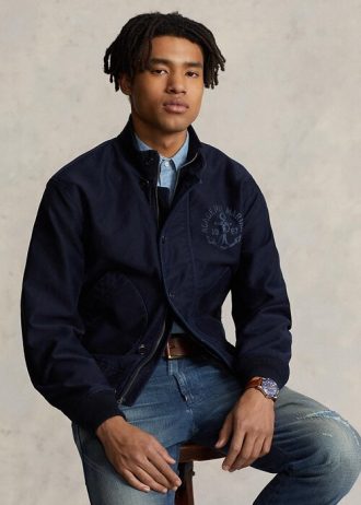 Jaquetas Ralph Lauren Graphic Deck Masculinas Azul Marinho