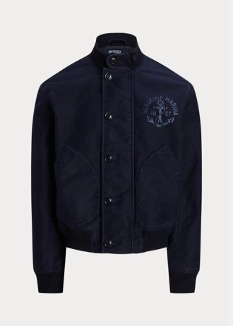 Jaquetas Ralph Lauren Graphic Deck Masculinas Azul Marinho