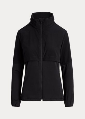 Jaquetas Ralph Lauren Hybrid com capuz dobrável para mulheres pretas