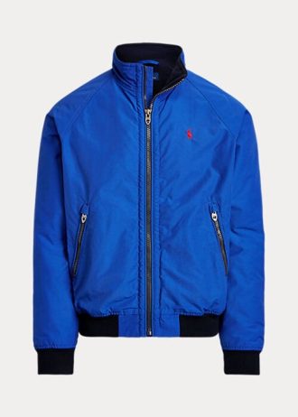 Jaquetas Ralph Lauren masculinas azuis com manga raglan