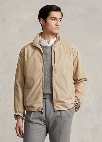 Jaquetas Ralph Lauren masculinas bege e repelentes à água
