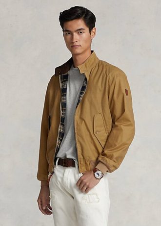 Jaquetas Ralph Lauren Masculinas Caqui de Oleado