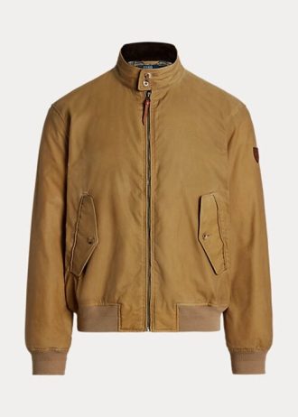 Jaquetas Ralph Lauren Masculinas Caqui de Oleado