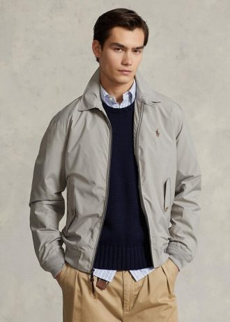 Jaquetas Ralph Lauren Masculinas Cinza Dobráveis  e Repelentes de Água