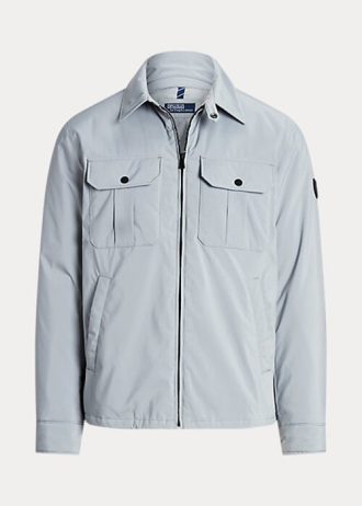 Jaquetas Ralph Lauren masculinas cinza repelentes de água