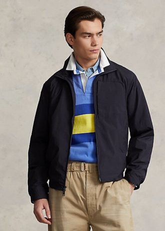 Jaquetas Ralph Lauren Masculinas Pretas Repelentes de Água e Dobráveis