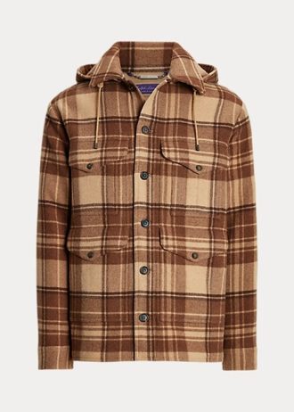 Jaquetas Ralph Lauren Nichols Plaid Wool Thicket Masculinas Marrons