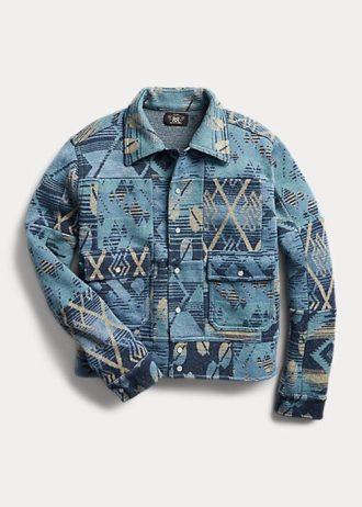 Jaquetas Ralph Lauren Patchwork Femininas Azuis