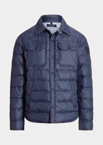 Jaquetas Ralph Lauren repelentes de água masculinas da Marinha
