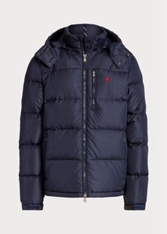 Jaquetas Ralph Lauren repelentes de água para homens da Marinha
