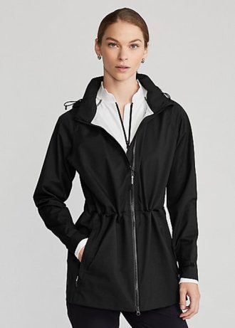 Jaquetas Ralph Lauren Repelentes de Água Pretas para Mulheres