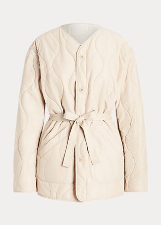 Jaquetas Ralph Lauren Reversíveis Acolchoadas Ripstop Creme Femininas