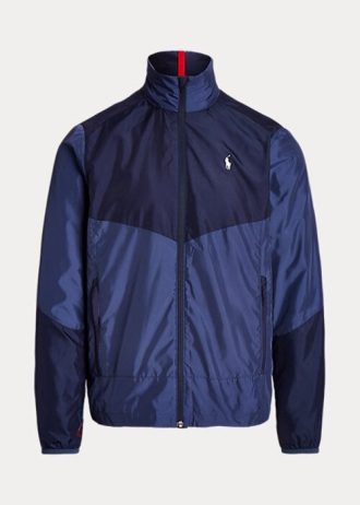 Jaquetas Ralph Lauren Ripstop Repelentes de Água Masculinas Azul Marinho