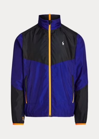 Jaquetas Ralph Lauren Ripstop Repelentes de Água Masculinas Pretas/Azuis