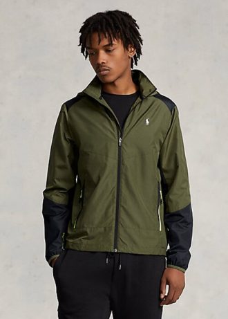 Jaquetas Ralph Lauren Ripstop Repelentes de Água Masculinas Verde Oliva