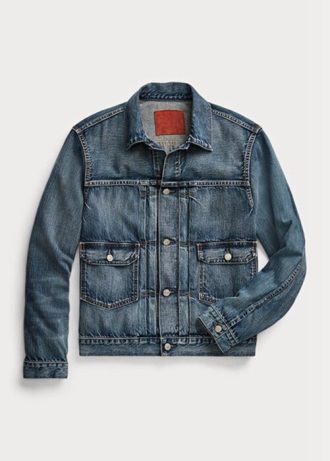 Jaquetas Trucker Ralph Lauren Overdale Indigo Denim Azul Masculino