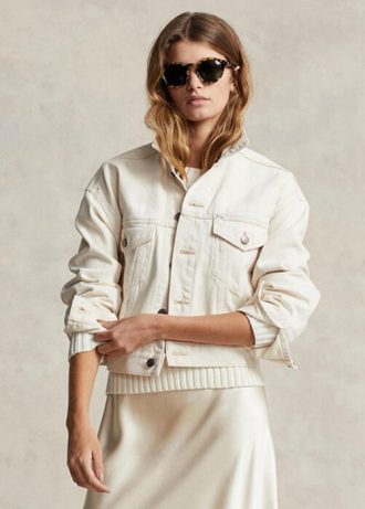 Jaquetas Trucker Ralph Lauren The New Denim Project Femininas Brancas