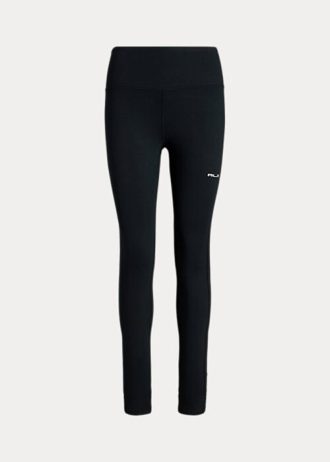 Leggings Stretch Stretch Ralph Lauren Stirrup para mulheres pretas