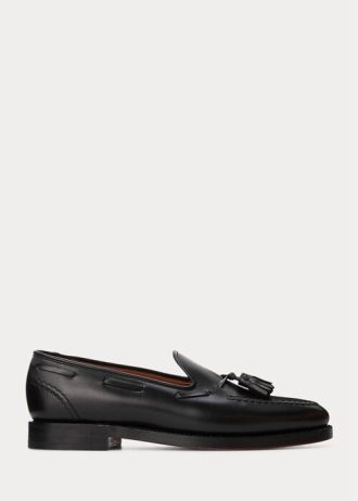 Mocassim Ralph Lauren Booth de couro de bezerro masculino preto