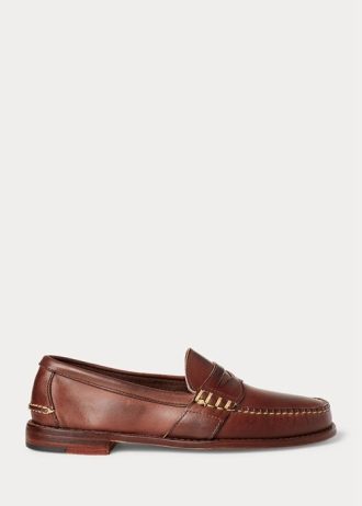 Mocassim Ralph Lauren Edric de couro marrom masculino
