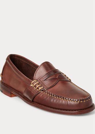 Mocassim Ralph Lauren Edric de couro marrom masculino