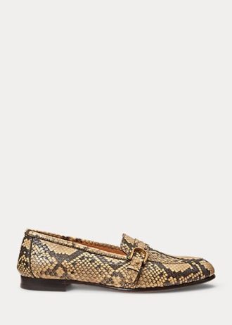 Mocassins Ralph Lauren Avah Welington Ayers Snakeskin Feminino