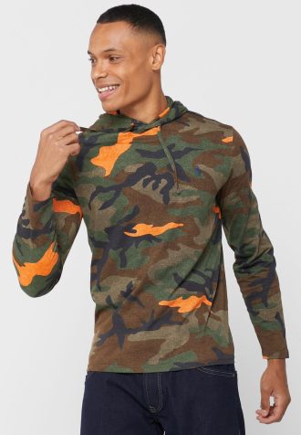 Moletom com capuz camuflado Ralph Lauren masculino multicolorido