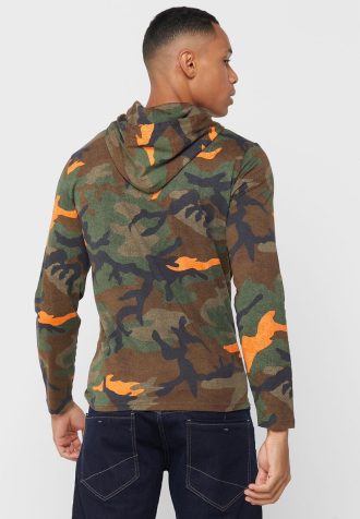 Moletom com capuz camuflado Ralph Lauren masculino multicolorido