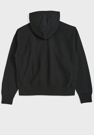 Moletom com capuz e cordão com logotipo Ralph Lauren feminino preto