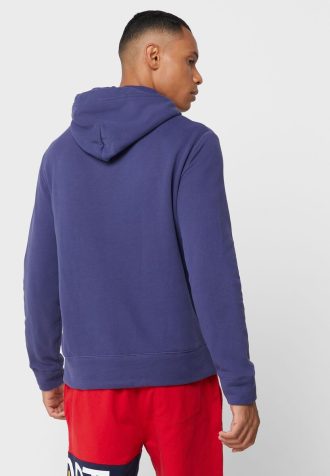 Moletom com capuz masculino com logotipo Ralph Lauren azul marinho