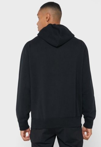 Moletom com capuz preto masculino com logotipo Ralph Lauren