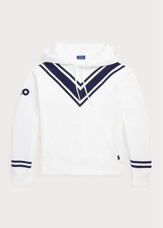 Moletom com capuz Ralph Lauren Australian Open Cricket Fleece feminino branco