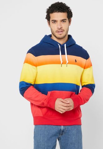 Moletom com capuz Ralph Lauren Color Block masculino multicolorido