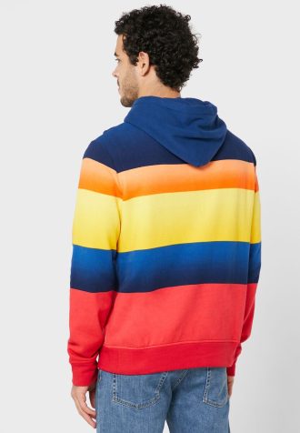 Moletom com capuz Ralph Lauren Color Block masculino multicolorido