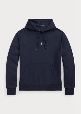 Moletom com capuz Ralph Lauren de malha dupla masculino azul marinho