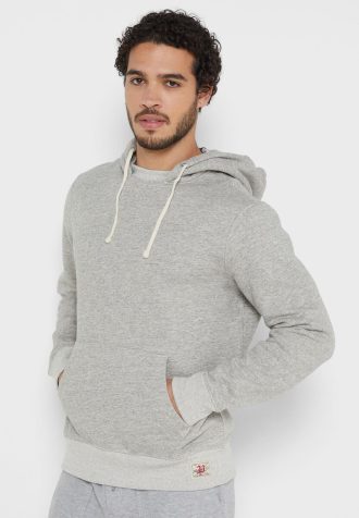 Moletom com capuz Ralph Lauren Essential cinza masculino