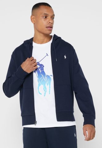 Moletom com capuz Ralph Lauren Essential masculino azul marinho