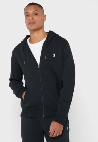 Moletom com capuz Ralph Lauren Essential masculino preto