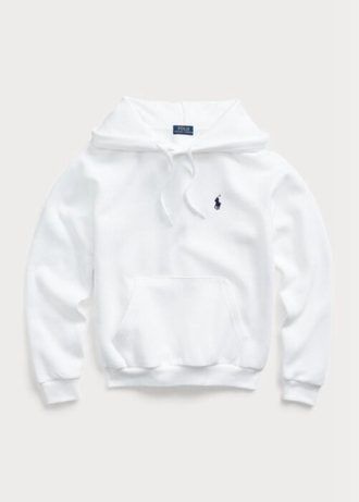 Moletom com capuz Ralph Lauren Fleece feminino branco